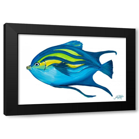 Fishy II Black Modern Wood Framed Art Print with Double Matting by DeRice, Julie