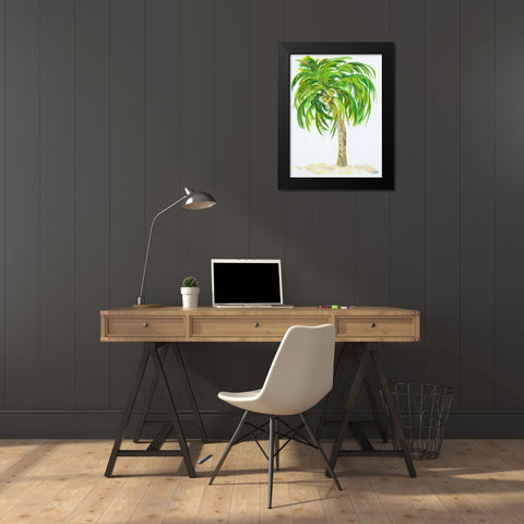 Palm Days III Black Modern Wood Framed Art Print by DeRice, Julie