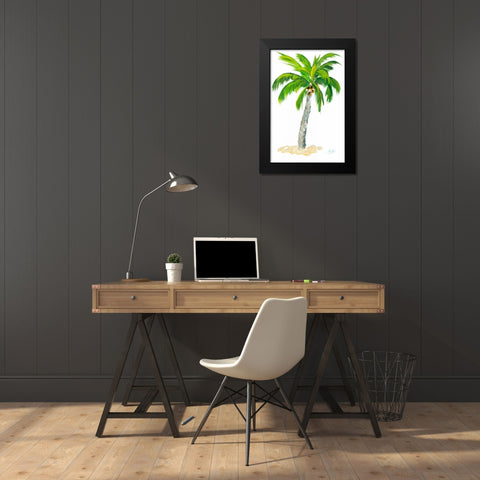 Palm Days V Black Modern Wood Framed Art Print by DeRice, Julie