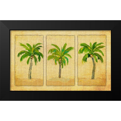 Palm Trio Black Modern Wood Framed Art Print by DeRice, Julie