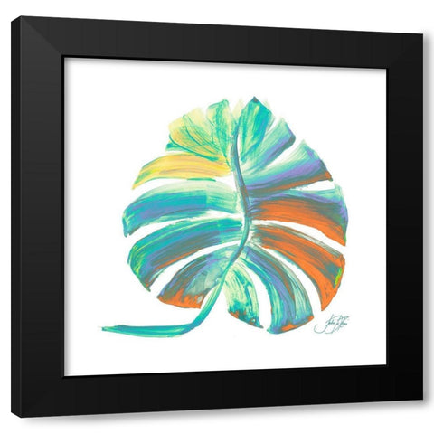 Punchy Giant Palm Leaf Black Modern Wood Framed Art Print by DeRice, Julie
