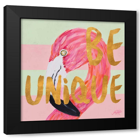 Be Wild and Unique I Black Modern Wood Framed Art Print by DeRice, Julie