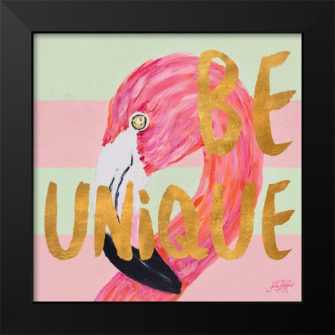 Be Wild and Unique I Black Modern Wood Framed Art Print by DeRice, Julie