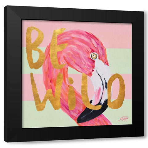 Be Wild and Unique II Black Modern Wood Framed Art Print with Double Matting by DeRice, Julie