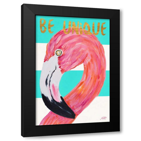 Be Unique Black Modern Wood Framed Art Print by DeRice, Julie