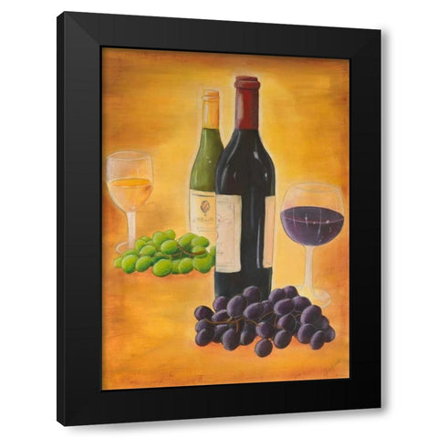 From the Vineyard I Black Modern Wood Framed Art Print with Double Matting by Josefina