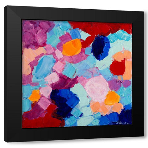Flower Amoebic Party I Black Modern Wood Framed Art Print by Coolick, Ann Marie