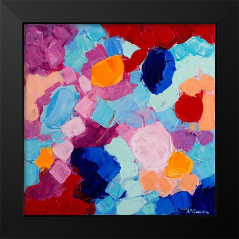 Flower Amoebic Party I Black Modern Wood Framed Art Print by Coolick, Ann Marie
