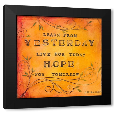 Learn Live Hope II Black Modern Wood Framed Art Print with Double Matting by Kinnison, Carolyn