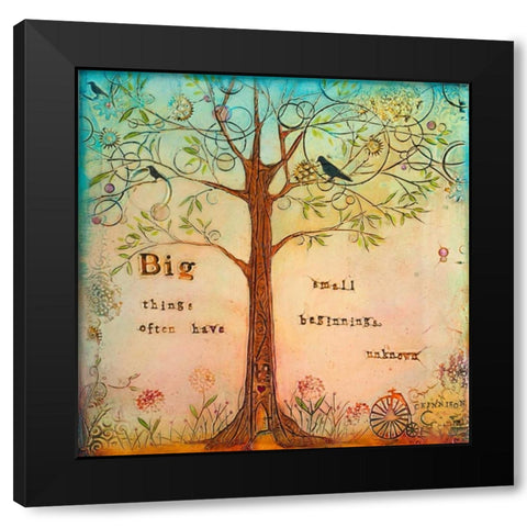 Big Things Black Modern Wood Framed Art Print by Kinnison, Carolyn