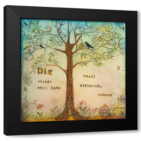 Big Things I Black Modern Wood Framed Art Print by Kinnison, Carolyn