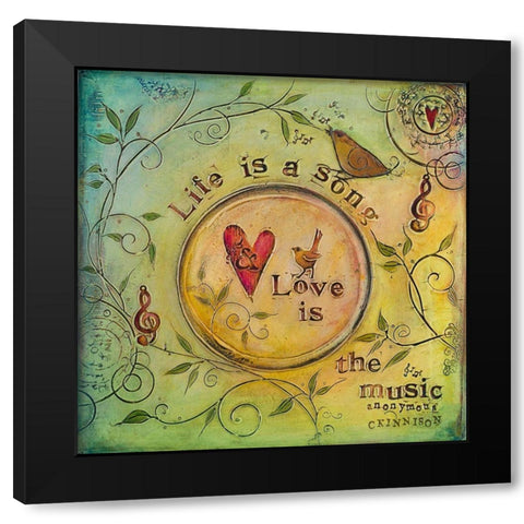 Peace Comes from Within II Black Modern Wood Framed Art Print with Double Matting by Kinnison, Carolyn