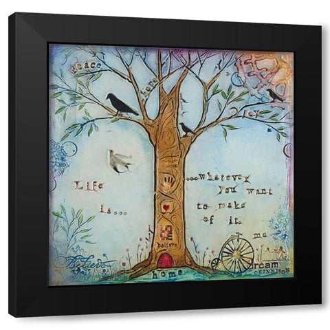 Big Things II Black Modern Wood Framed Art Print with Double Matting by Kinnison, Carolyn