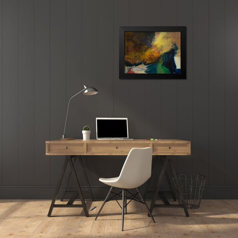 Wave Black Modern Wood Framed Art Print by Maria, Robin