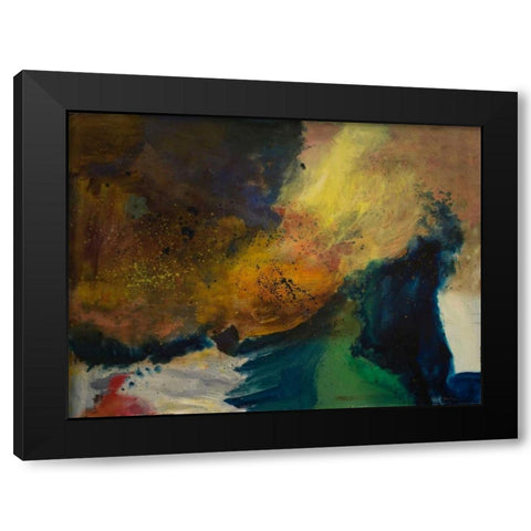 Wave Black Modern Wood Framed Art Print by Maria, Robin