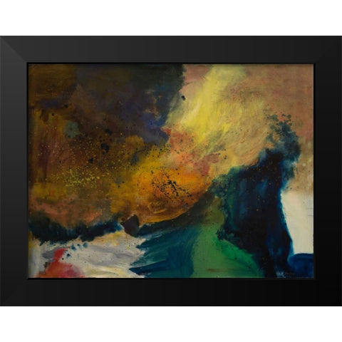 Wave Black Modern Wood Framed Art Print by Maria, Robin