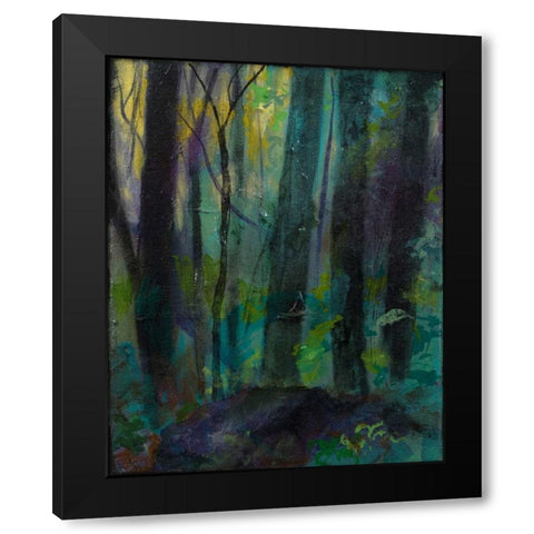 Weekend in the Woods Black Modern Wood Framed Art Print with Double Matting by Maria, Robin