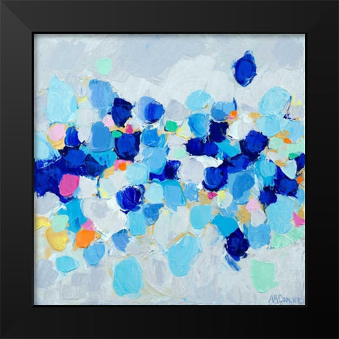 Amoebic Party I Black Modern Wood Framed Art Print by Coolick, Ann Marie