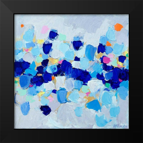Amoebic Party II Black Modern Wood Framed Art Print by Coolick, Ann Marie