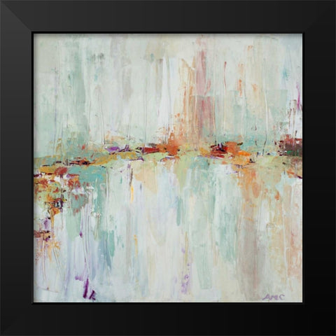 Abstract Rhizome Square Black Modern Wood Framed Art Print by Coolick, Ann Marie
