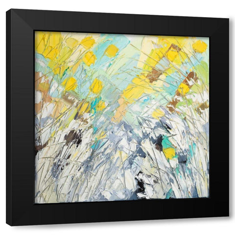 February Blooms Black Modern Wood Framed Art Print by Coolick, Ann Marie