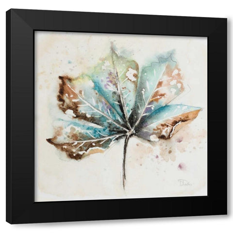 Global Leaves I Black Modern Wood Framed Art Print with Double Matting by Pinto, Patricia