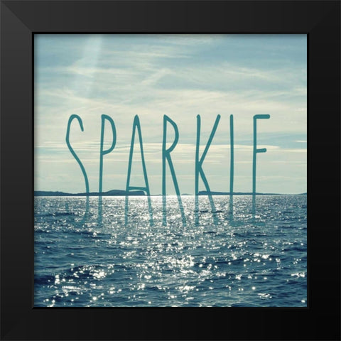 Sparkle In The Ocean Black Modern Wood Framed Art Print by Gardner, Sarah
