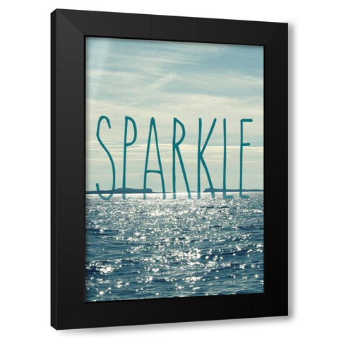 Sparkle Black Modern Wood Framed Art Print by Gardner, Sarah