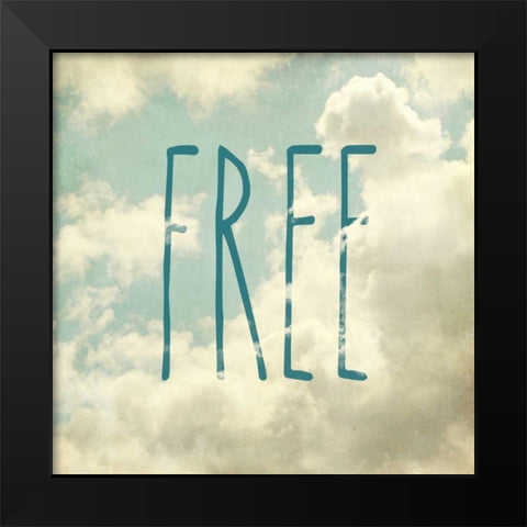 Free In The Clouds Black Modern Wood Framed Art Print by Gardner, Sarah