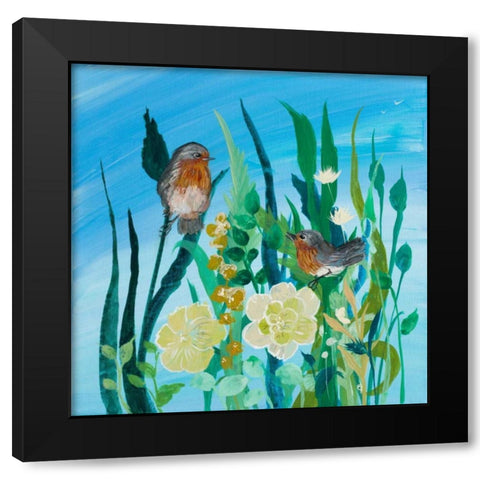 Awaiting Song II Black Modern Wood Framed Art Print by Maria, Robin