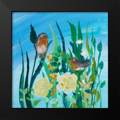 Awaiting Song II Black Modern Wood Framed Art Print by Maria, Robin