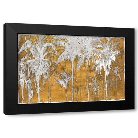 Luxe Palms II Black Modern Wood Framed Art Print with Double Matting by Pinto, Patricia