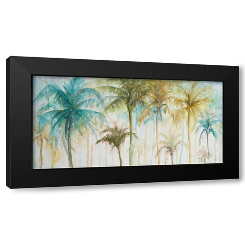 Watercolor Palms Black Modern Wood Framed Art Print by Pinto, Patricia