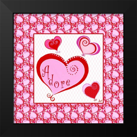 Art for the Heart I Black Modern Wood Framed Art Print by Metz, Andi