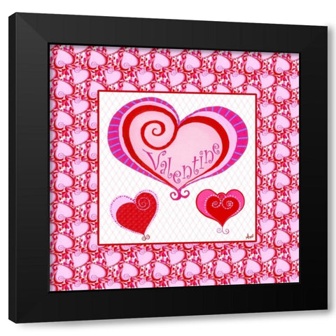 Art for the Heart II Black Modern Wood Framed Art Print by Metz, Andi
