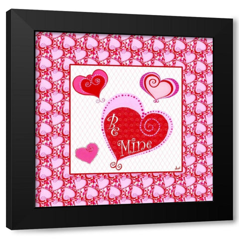 Art for the Heart II Black Modern Wood Framed Art Print by Metz, Andi