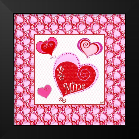 Art for the Heart II Black Modern Wood Framed Art Print by Metz, Andi