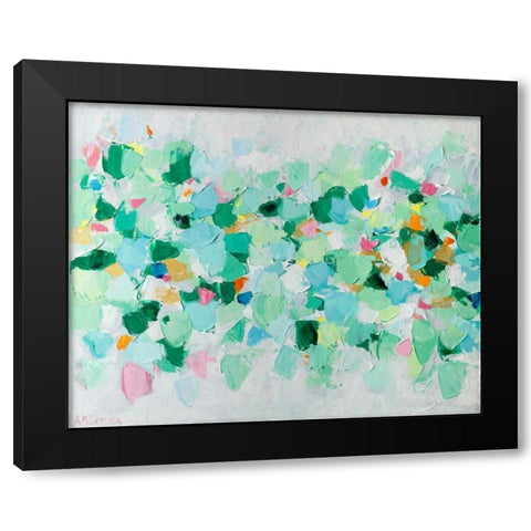 Pebbles Black Modern Wood Framed Art Print with Double Matting by Coolick, Ann Marie