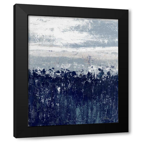 Indigo Contemporary II Black Modern Wood Framed Art Print by Pinto, Patricia
