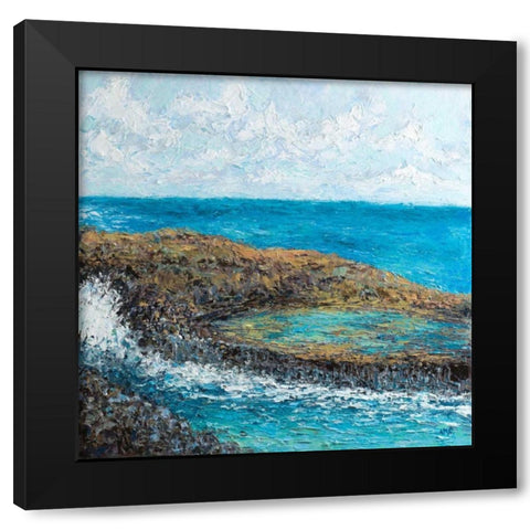 Conchi Pool Square Black Modern Wood Framed Art Print by Coolick, Ann Marie