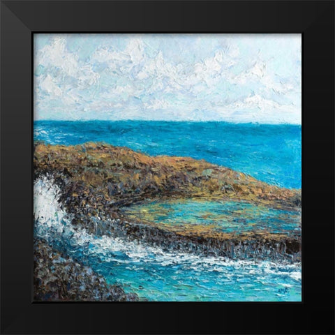 Conchi Pool Square Black Modern Wood Framed Art Print by Coolick, Ann Marie