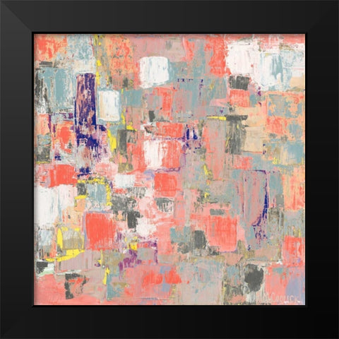 Coral Coterie Black Modern Wood Framed Art Print by Coolick, Ann Marie