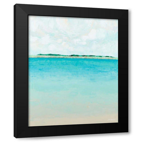 Baby Beach Black Modern Wood Framed Art Print by Coolick, Ann Marie