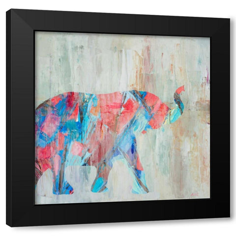 Rhizome Elephant Black Modern Wood Framed Art Print by Coolick, Ann Marie