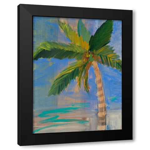 Tropical Palms I Black Modern Wood Framed Art Print by Maria, Robin
