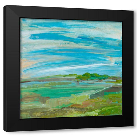 My Land I Black Modern Wood Framed Art Print with Double Matting by Maria, Robin