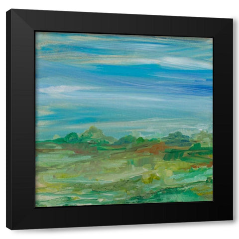 My Land II Black Modern Wood Framed Art Print by Maria, Robin