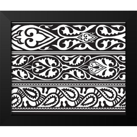 Arabic Design Black Modern Wood Framed Art Print by Biscardi, Nicholas