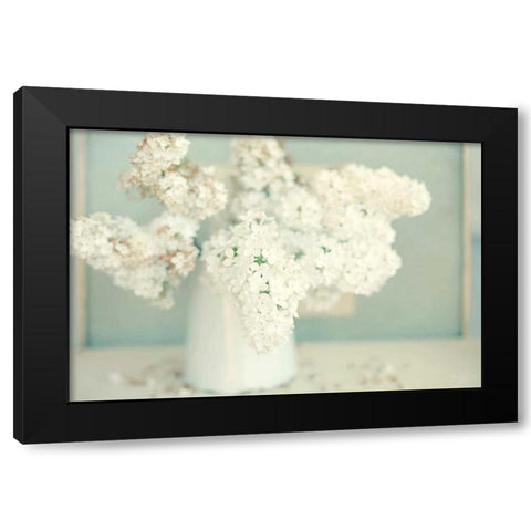 Gorgeous Whites Black Modern Wood Framed Art Print with Double Matting by Gardner, Sarah