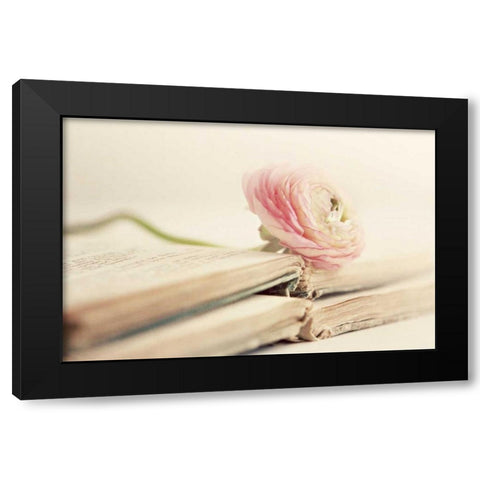 Peony Books Black Modern Wood Framed Art Print by Gardner, Sarah